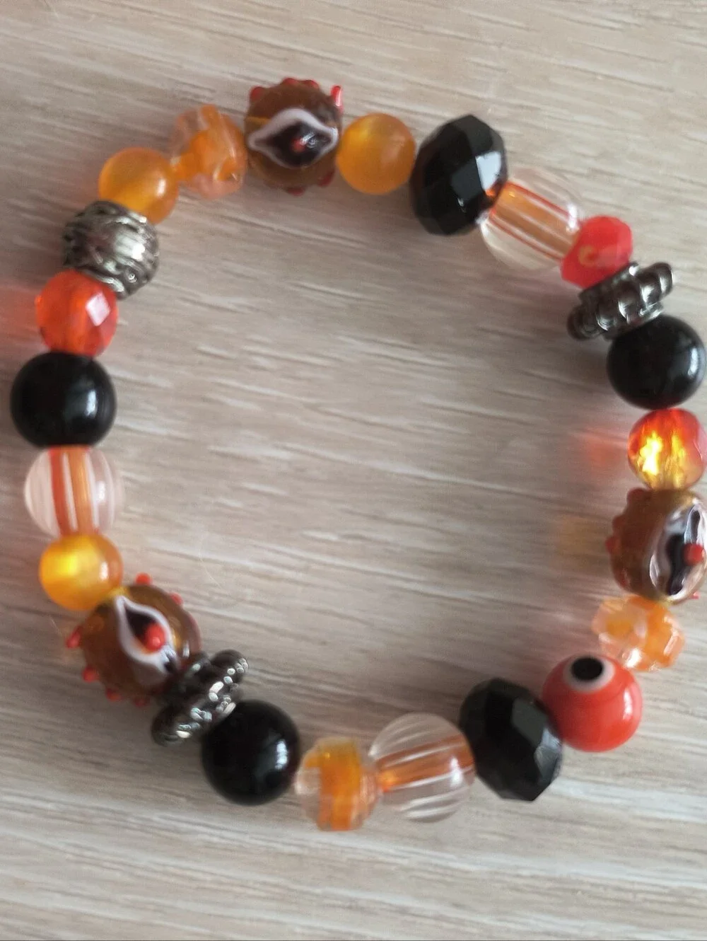 Handcrafted Glass Bead Bracelet